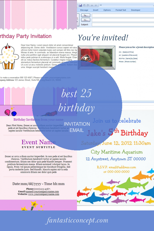 Best 25 Birthday Invitation Email Home, Family, Style and Art Ideas